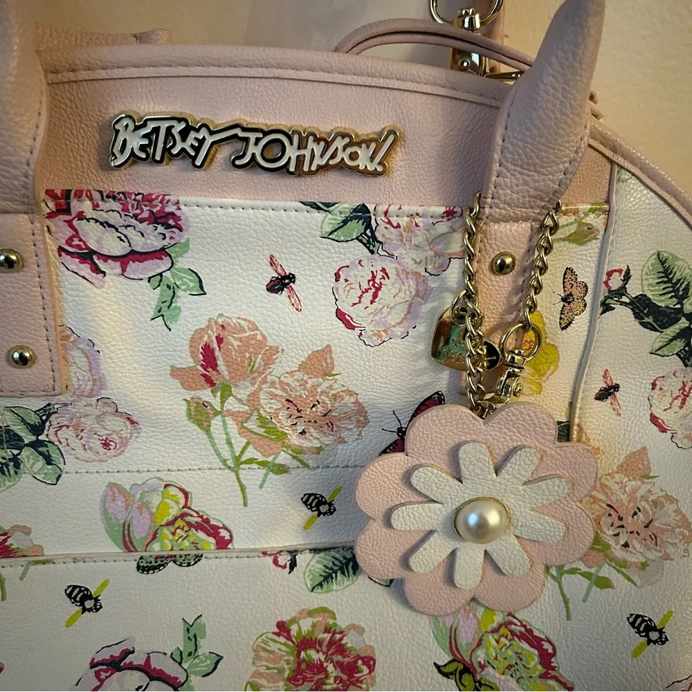 Betsey Johnson Floral Butterfly Handbag - Picture 3 of 7